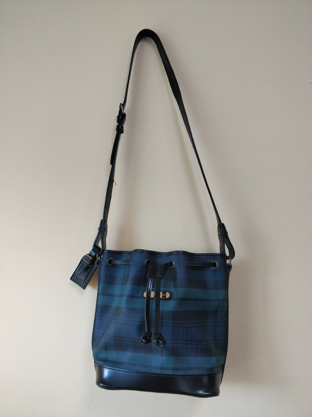 Vintage Polo Ralph Lauren Plaid Bucket Bag
